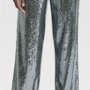 a new day Silver Sequin Wide-Leg Pants